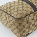 GUCCI GG Canvas Miss GG Tote Bag Beige Gold Silver 232956 Auth 183068-11
