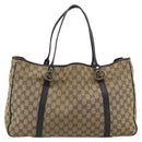 GUCCI GG Canvas Miss GG Tote Bag Beige Gold Silver 232956 Auth 183068-2