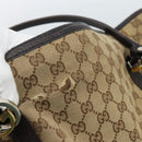GUCCI GG Canvas Miss GG Tote Bag Beige Gold Silver 232956 Auth 183068-21