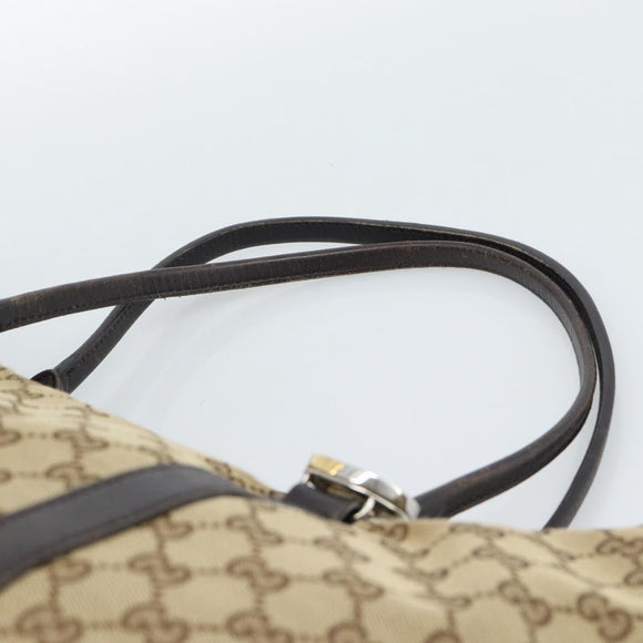 GUCCI GG Canvas Miss GG Tote Bag Beige Gold Silver 232956 Auth 183068