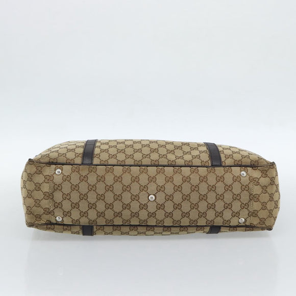 GUCCI GG Canvas Miss GG Tote Bag Beige Gold Silver 232956 Auth 183068