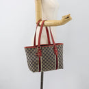 GUCCI GG Canvas Sherry Line Tote Bag Navy Gold 137396 Auth 183069-22