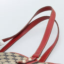 GUCCI GG Canvas Sherry Line Tote Bag Navy Gold 137396 Auth 183069-8