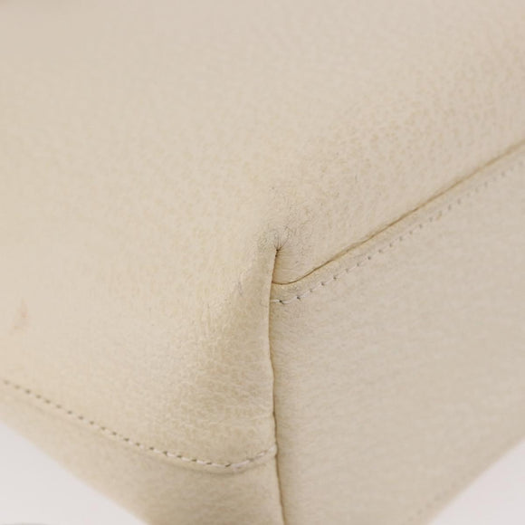 GUCCI Hand Bag Leather Ivory Gold 000 2058 0558 0 Auth 183070