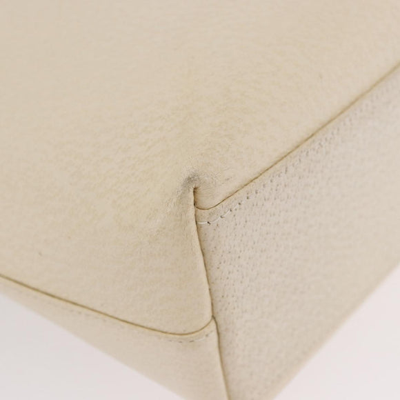 GUCCI Hand Bag Leather Ivory Gold 000 2058 0558 0 Auth 183070