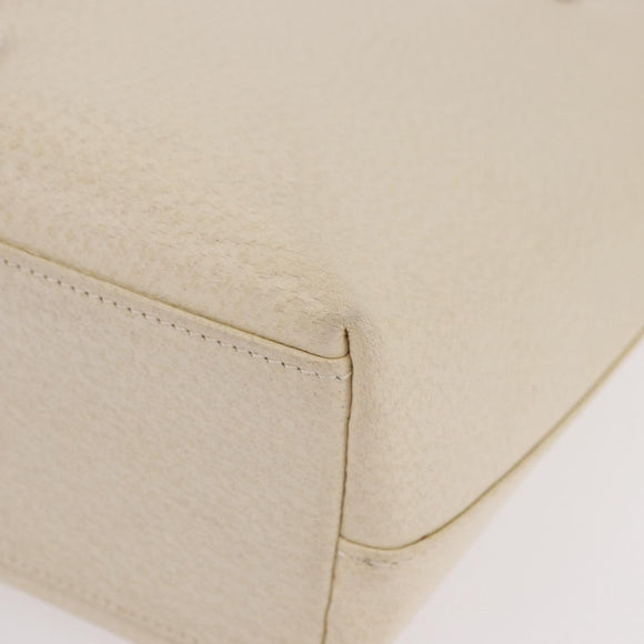 GUCCI Hand Bag Leather Ivory Gold 000 2058 0558 0 Auth 183070