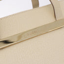 GUCCI Hand Bag Leather Ivory Gold 000 2058 0558 0 Auth 183070-14