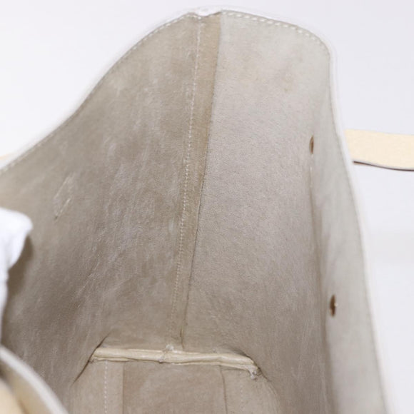 GUCCI Hand Bag Leather Ivory Gold 000 2058 0558 0 Auth 183070