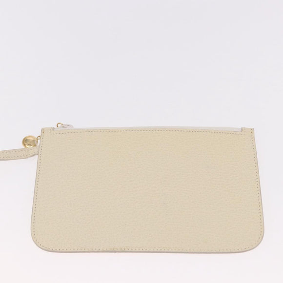 GUCCI Hand Bag Leather Ivory Gold 000 2058 0558 0 Auth 183070