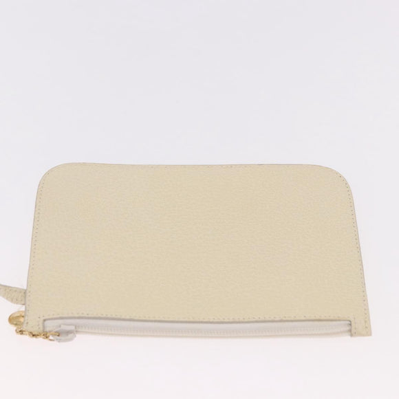 GUCCI Hand Bag Leather Ivory Gold 000 2058 0558 0 Auth 183070