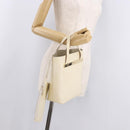 GUCCI Hand Bag Leather Ivory Gold 000 2058 0558 0 Auth 183070-22