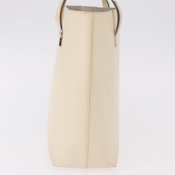 GUCCI Hand Bag Leather Ivory Gold 000 2058 0558 0 Auth 183070