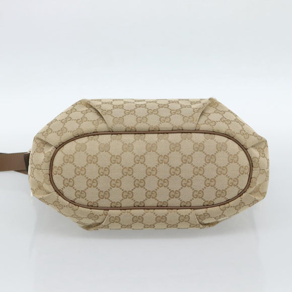 GUCCI GG Canvas Shoulder Bag Outlet Beige Gold 388930 Auth 183071