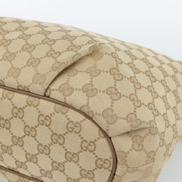 GUCCI GG Canvas Shoulder Bag Outlet Beige Gold 388930 Auth 183071