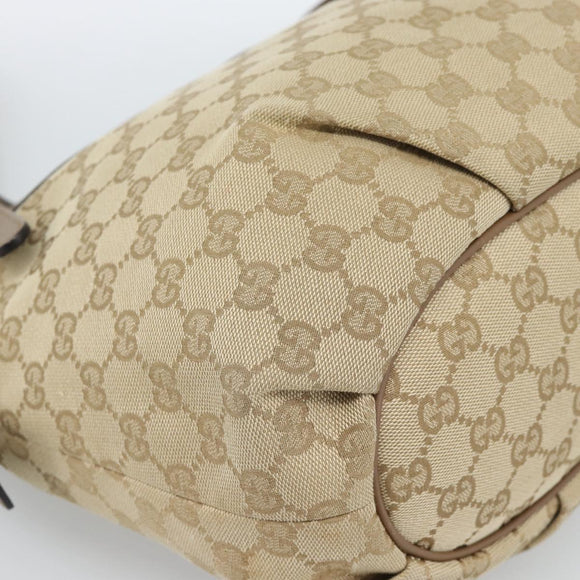 GUCCI GG Canvas Shoulder Bag Outlet Beige Gold 388930 Auth 183071