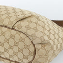 GUCCI GG Canvas Shoulder Bag Outlet Beige Gold 388930 Auth 183071-13