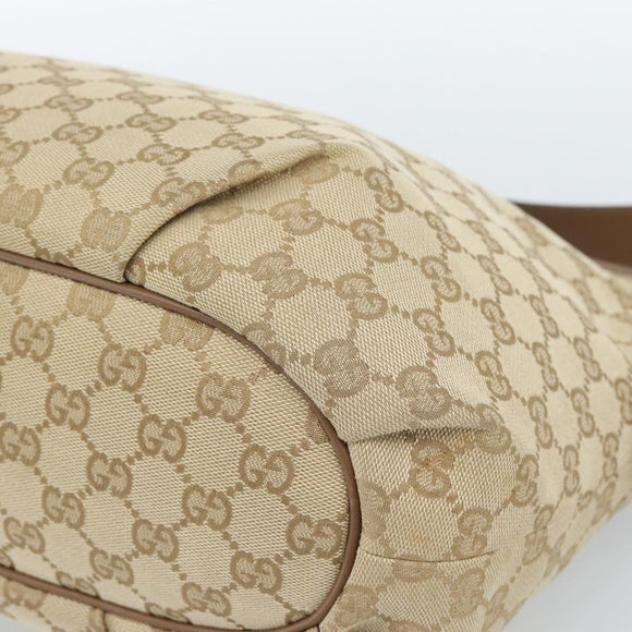 GUCCI GG Canvas Shoulder Bag Outlet Beige Gold 388930 Auth 183071