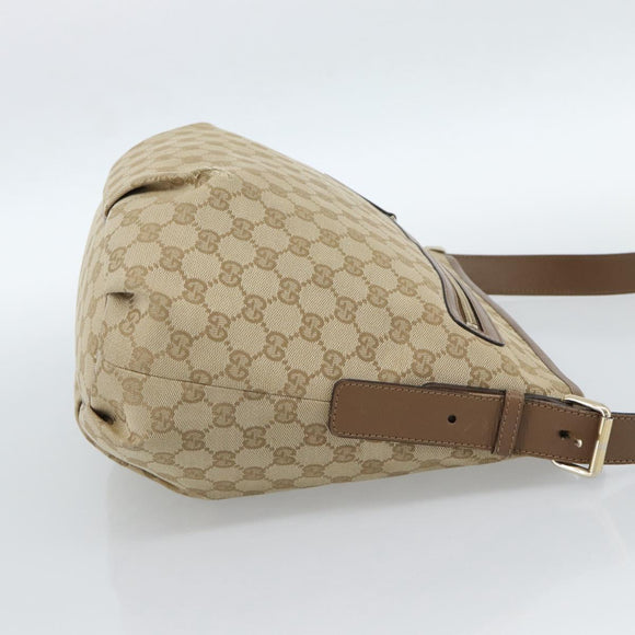 GUCCI GG Canvas Shoulder Bag Outlet Beige Gold 388930 Auth 183071