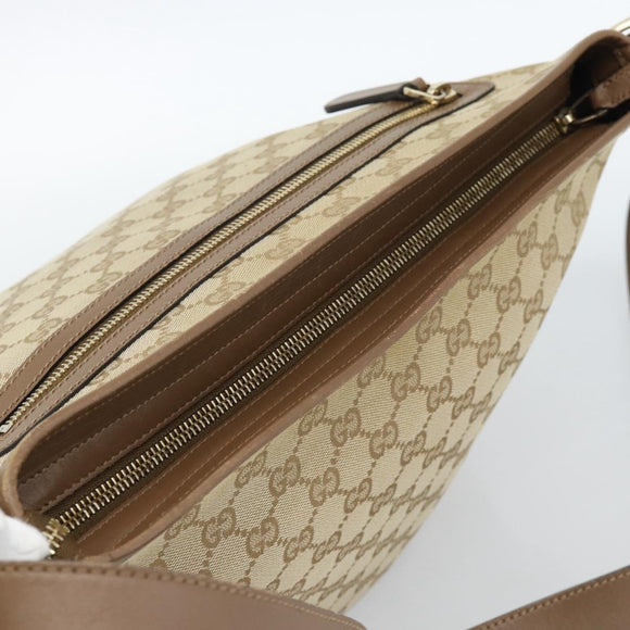GUCCI GG Canvas Shoulder Bag Outlet Beige Gold 388930 Auth 183071