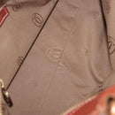 CARTIER Hand Bag Leather Brown Gold Auth 183074A-17
