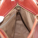 CARTIER Hand Bag Leather Brown Gold Auth 183074A-18