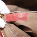 CARTIER Hand Bag Leather Brown Gold Auth 183074A-22