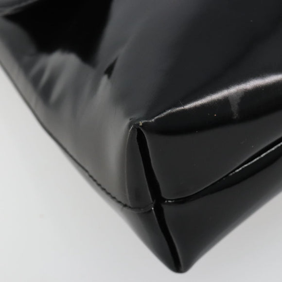 GUCCI Shoulder Bag Patent Leather Black Silver 002 2113 0416 Auth 183078