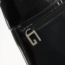 GUCCI Shoulder Bag Patent Leather Black Silver 002 2113 0416 Auth 183078-14