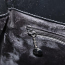 GUCCI Shoulder Bag Patent Leather Black Silver 002 2113 0416 Auth 183078-19