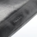 PRADA Plastic Chain Shoulder Tote Bag Leather Brown Silver Auth 183079A-17