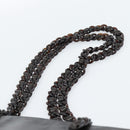 PRADA Plastic Chain Shoulder Tote Bag Leather Brown Silver Auth 183079A-8