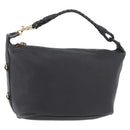 BOTTEGA VENETA Shoulder Bag Leather Black Gold Auth 183082A-1