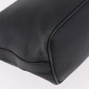 BOTTEGA VENETA Shoulder Bag Leather Black Gold Auth 183082A-15