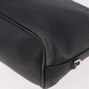 BOTTEGA VENETA Shoulder Bag Leather Black Gold Auth 183082A-16