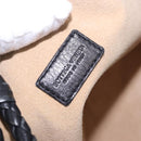 BOTTEGA VENETA Shoulder Bag Leather Black Gold Auth 183082A-17