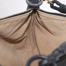 BOTTEGA VENETA Shoulder Bag Leather Black Gold Auth 183082A-19