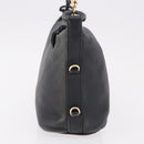 BOTTEGA VENETA Shoulder Bag Leather Black Gold Auth 183082A-4