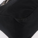 FENDI Mamma Baguette Umhängetasche Baumwoll-Jersey Schwarz Silber Auth 183088-10