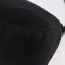 FENDI Mamma Baguette Umhängetasche Baumwoll-Jersey Schwarz Silber Auth 183088-13