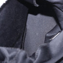 FENDI Mamma Baguette Umhängetasche Baumwoll-Jersey Schwarz Silber Auth 183088-19