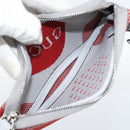 GUCCI Pouch Cotton Red Silver Auth 183091M-13
