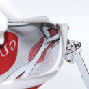 GUCCI Pouch Cotton Red Silver Auth 183091M-14