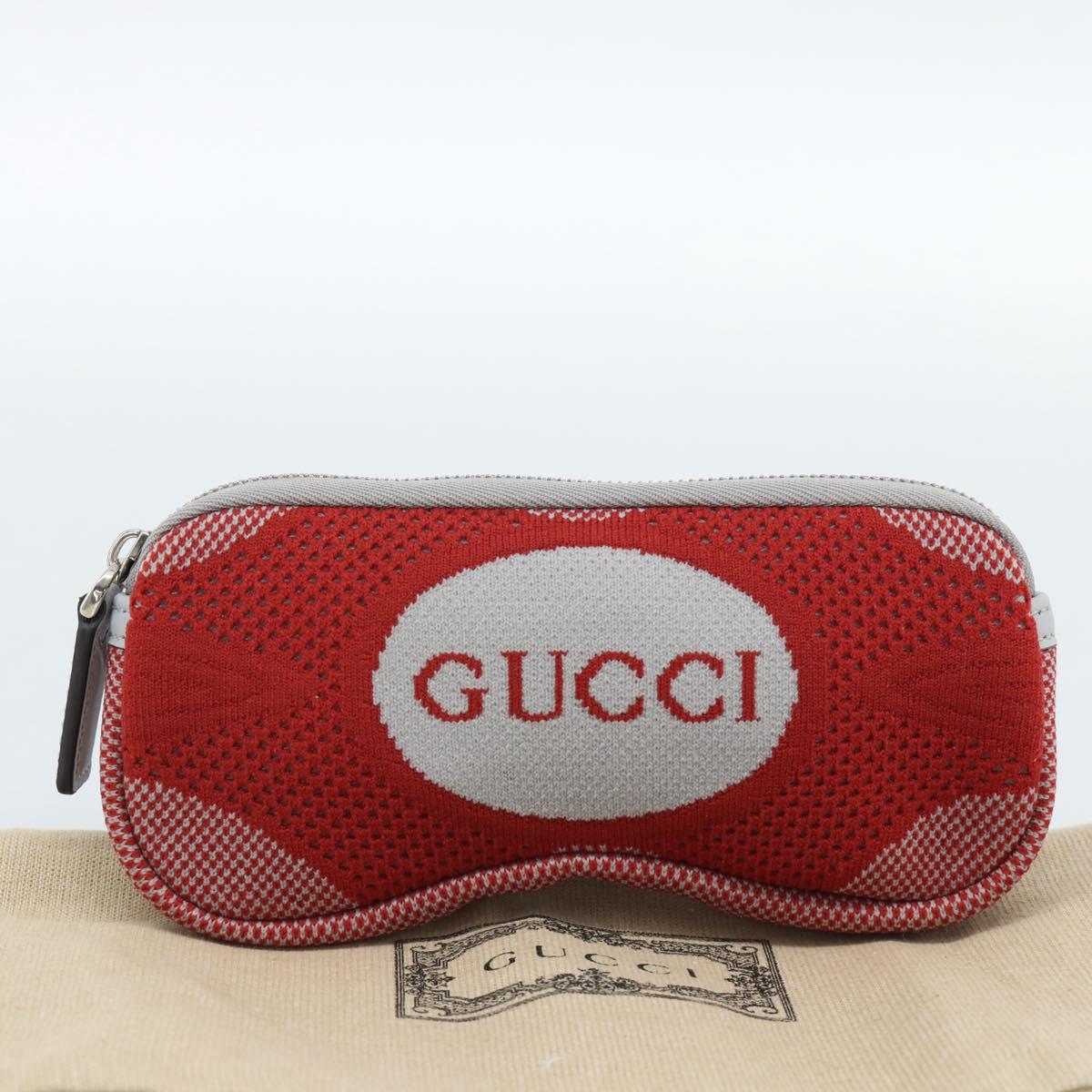 GUCCI Pouch Cotton Red Silver Auth 183091M | Brand Street Tokyo