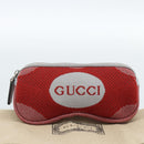 GUCCI Pouch Cotton Red Silver Auth 183091M-17