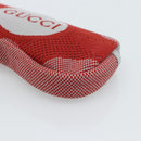 GUCCI Pouch Cotton Red Silver Auth 183091M-8