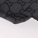 GUCCI GG Canvas Waist bag Gray Silver 767934 Auth 183092M-16
