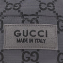 GUCCI GG Canvas Waist bag Gray Silver 767934 Auth 183092M-17
