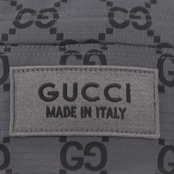 GUCCI GG Canvas Waist bag Gray Silver 767934 Auth 183092M