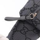 GUCCI GG Canvas Waist bag Gray Silver 767934 Auth 183092M-10