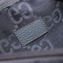 GUCCI GG Canvas Waist bag Gray Silver 767934 Auth 183092M-18